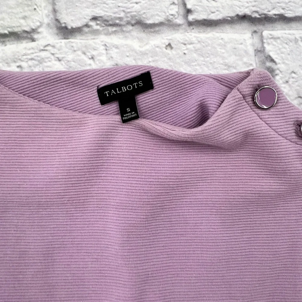 Talbots Lavender Ribbed Tank Top - Picture 3 of 8